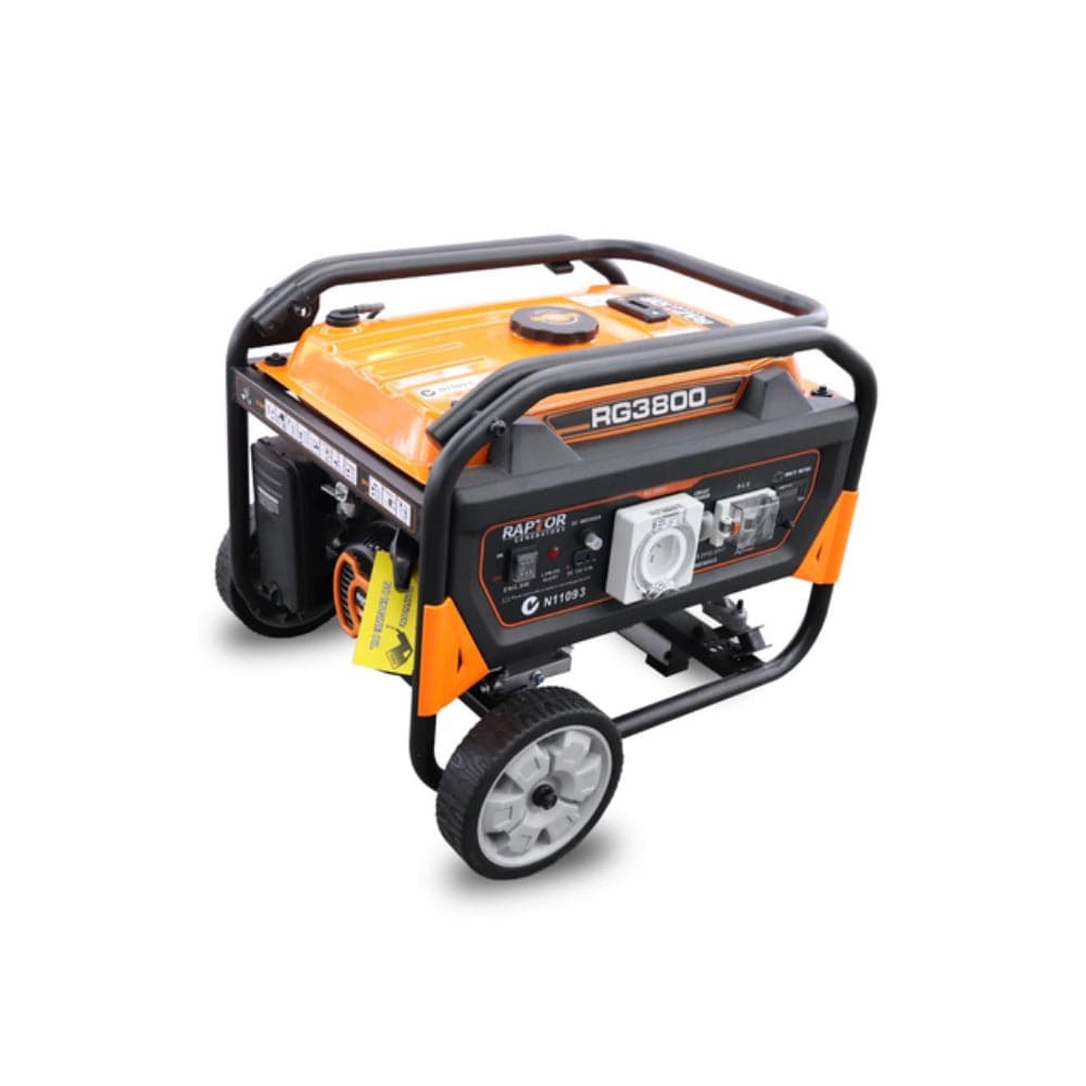 Raptor RG3800 4.75kVa 3800W 223cc 4-Stroke Petrol Tradesman Recoil Start Generator