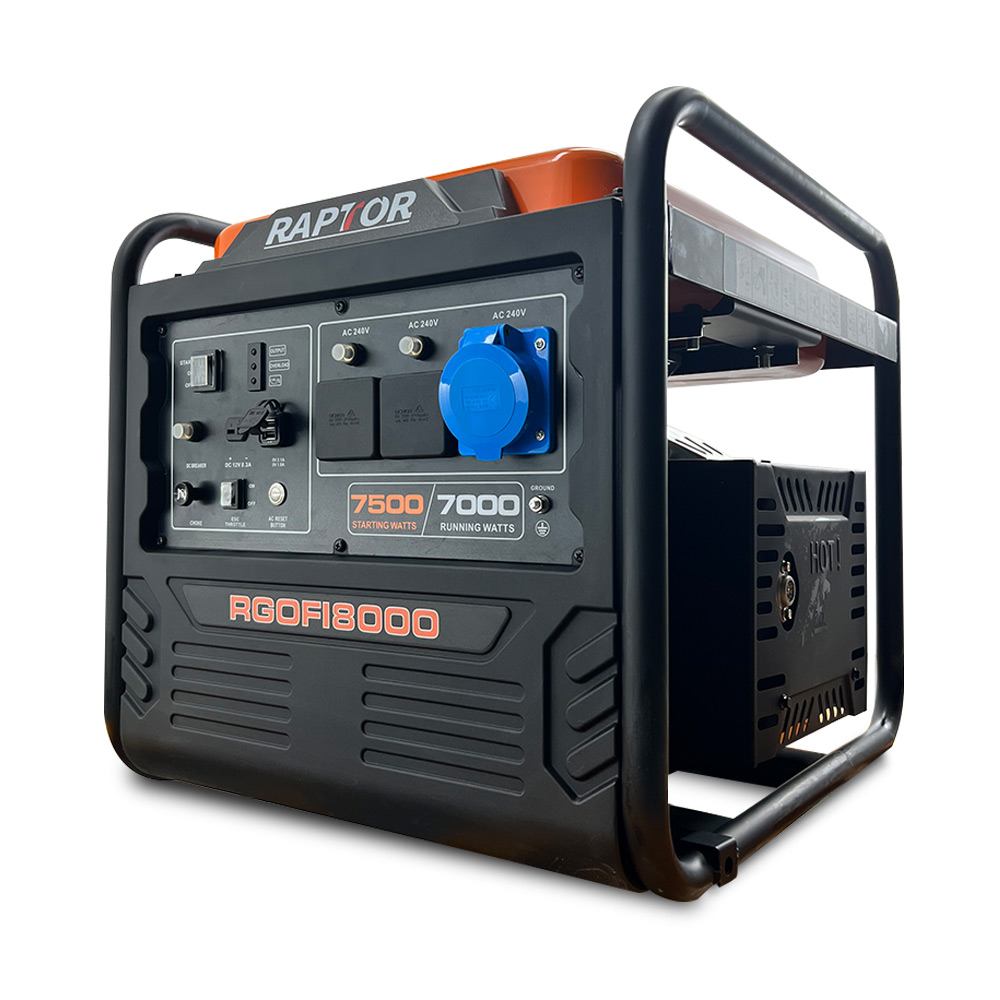 Raptor RGOFI8000 7500W 419cc 4-Stroke Petrol Open Frame Petrol Inverter Generator