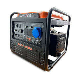 Raptor RGOFI8000 7500W 419cc 4-Stroke Petrol Open Frame Petrol Inverter Generator