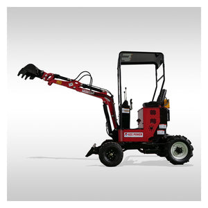 HZC Mini Excavator Four Wheels 10HP Petrol Adjustable Wheels(BVR600K)