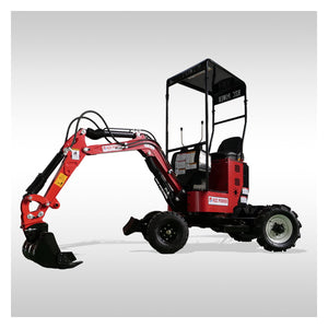 HZC Mini Excavator Four Wheels 10HP Petrol Adjustable Wheels(BVR600K)