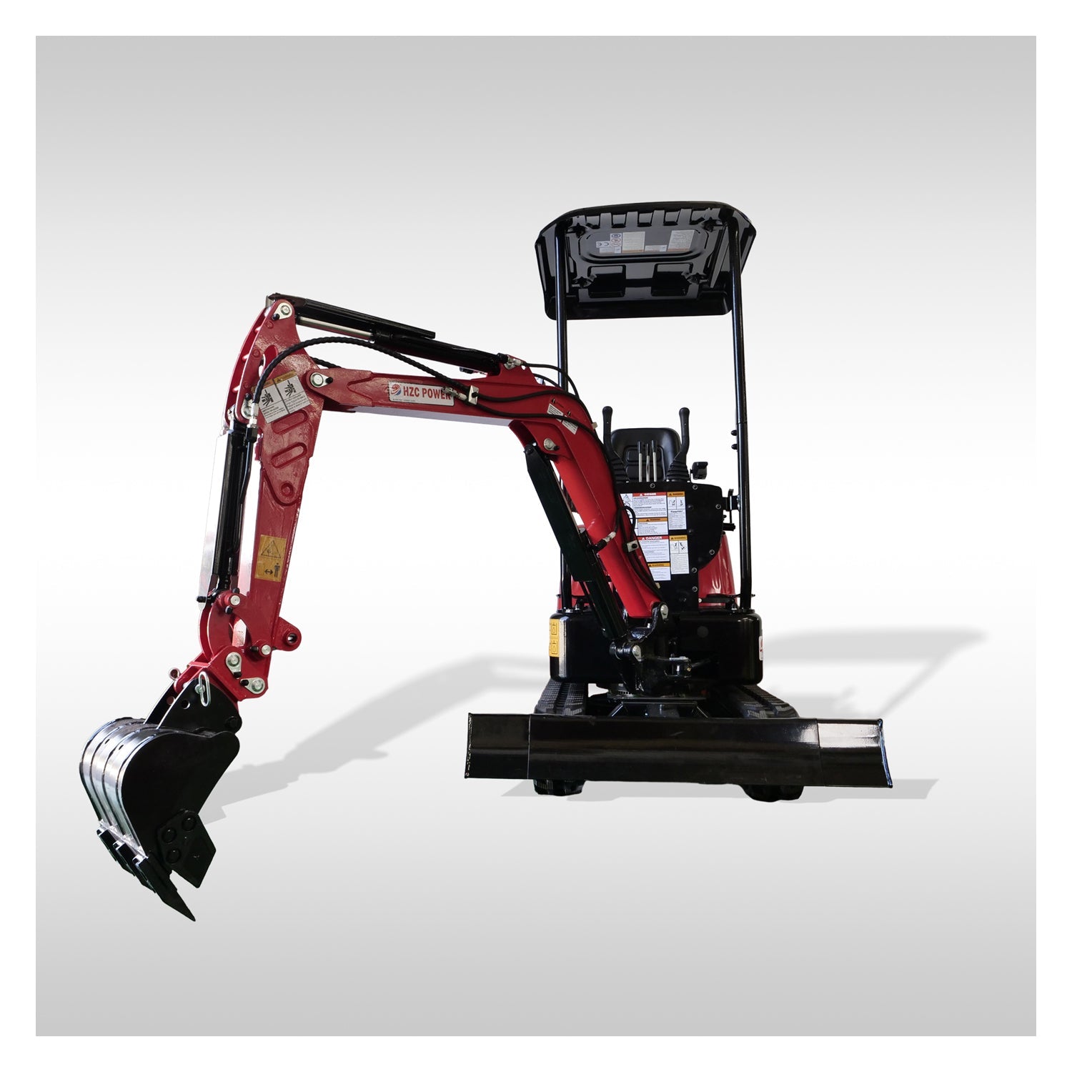 HZC Mini Excavator 1 Tone 7KW Diesel Swing Boom & Adjustable Track(DKB941)