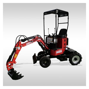 HZC Mini Excavator Four Wheels 10HP Petrol Adjustable Wheels(BVR600K)