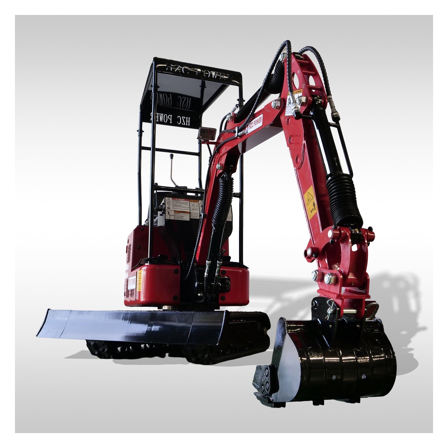 HZC Mini Excavator  1 Tone 7KW Diesel Swing Boom & Adjustable Track (DKB881)