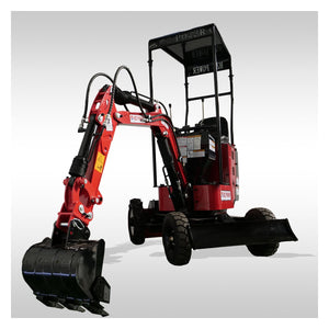 HZC Mini Excavator Four Wheels 10HP Petrol Adjustable Wheels(BVR600K)